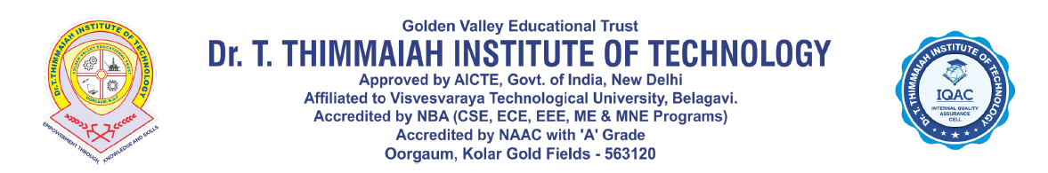 Dr. T.Thimmaiah Institute of Technology